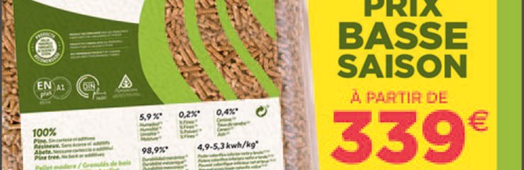 Promotion Granulés de bois / pellets